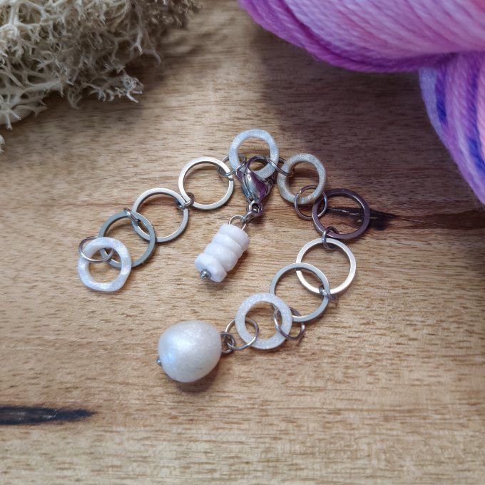 Compte-rang Perle et Coquillage
