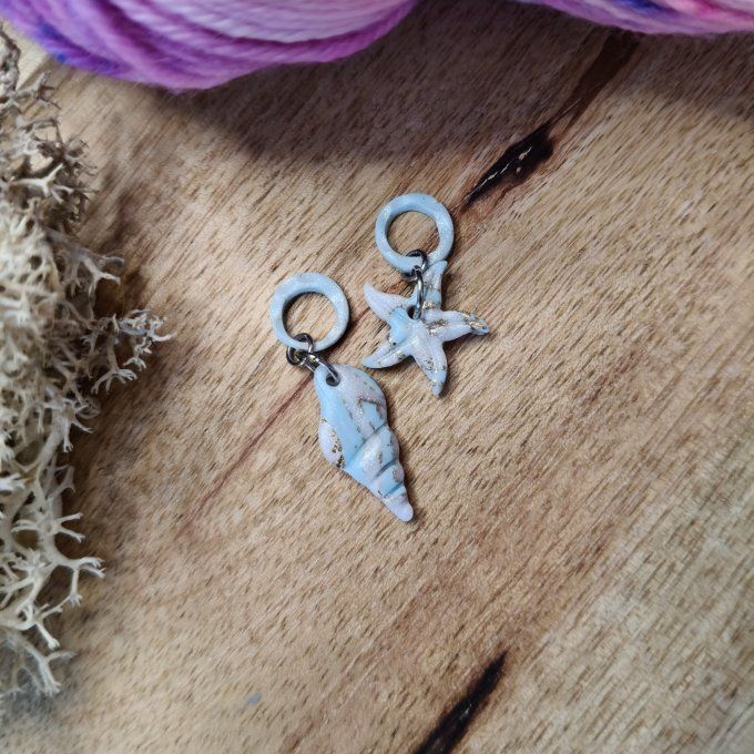 Marqueur Etoile de mer et Coquillage
