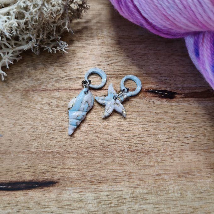 Marqueur Etoile de mer et Coquillage