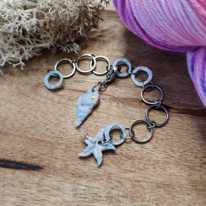 Compte-rand Etoile de mer et coquillage