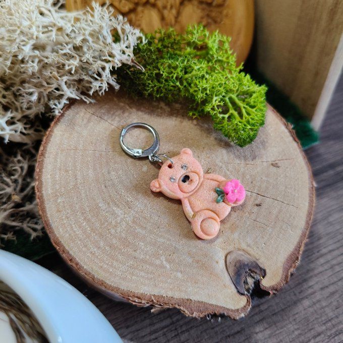 Marqueur amovible Petit ours fleuri