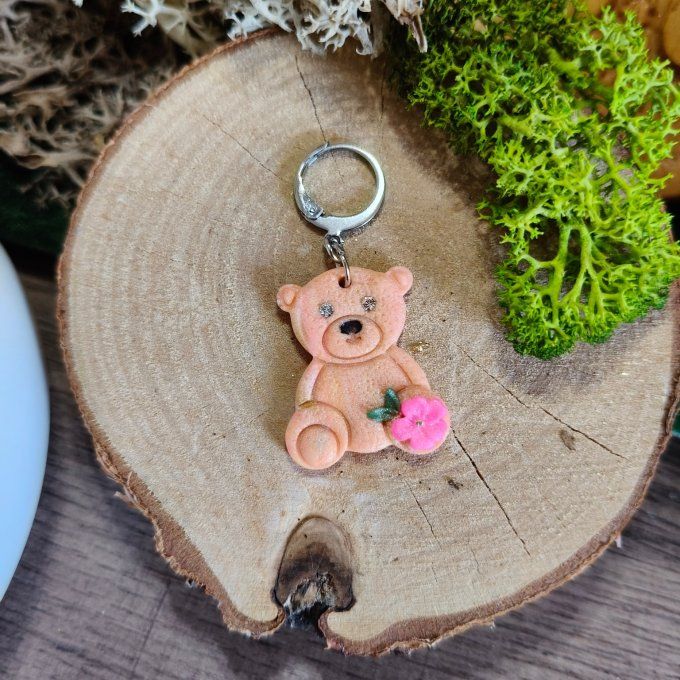 Marqueur amovible Petit ours fleuri