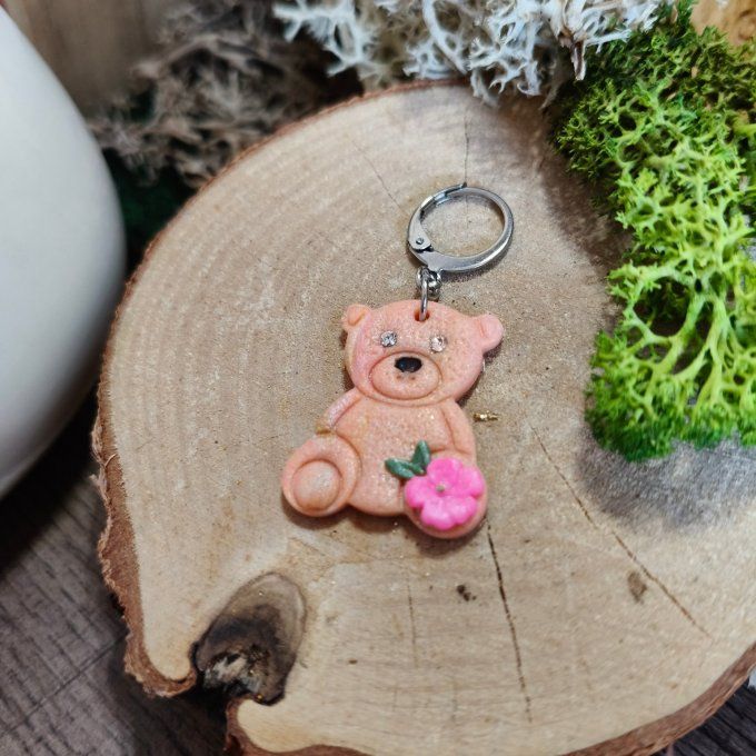 Marqueur amovible Petit ours fleuri