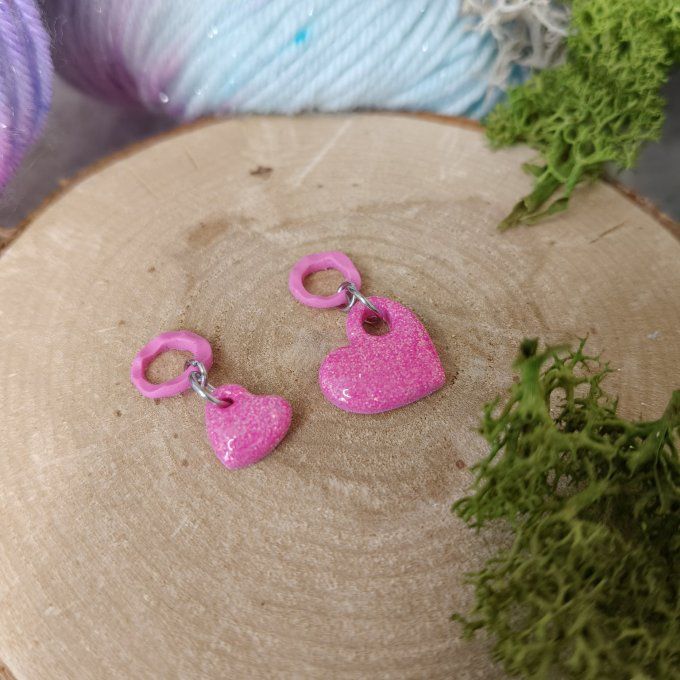 Marqueurs Coeur Disco rose