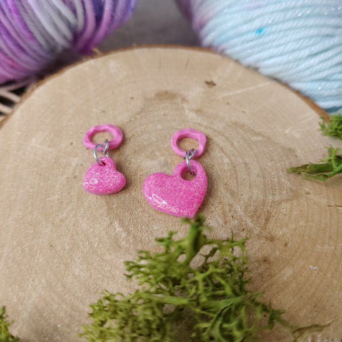 Marqueurs Coeur Disco rose
