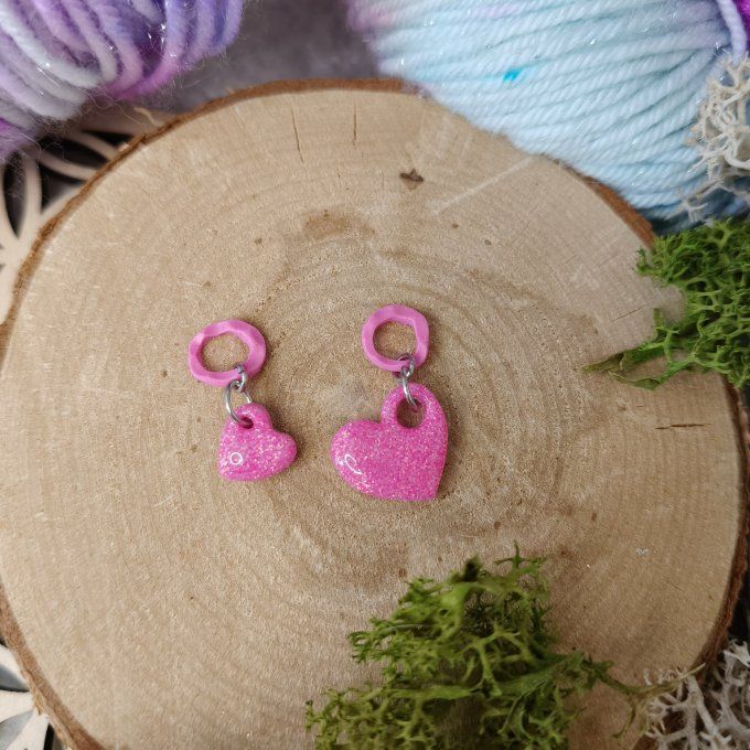 Marqueurs Coeur Disco rose
