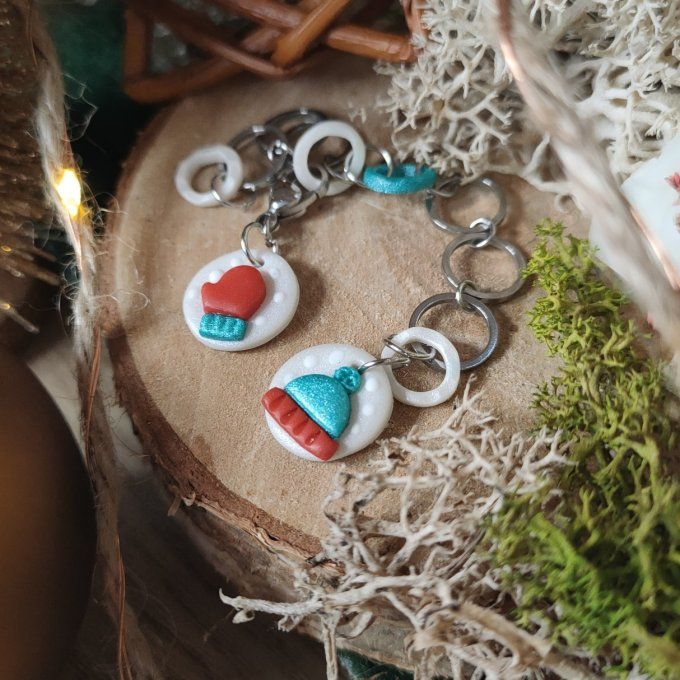 Compte-rang Coeur Disco violet