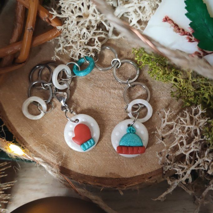 Compte-rang Coeur Disco violet