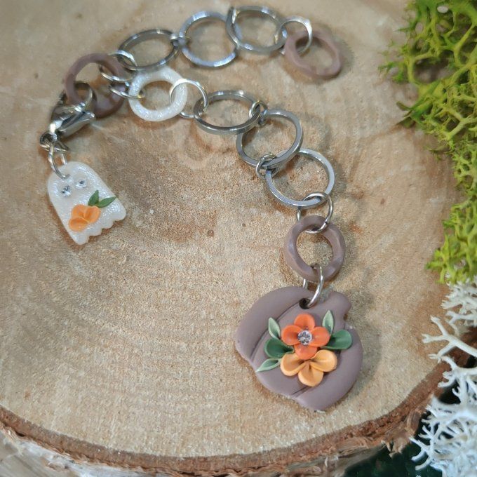 Compte-rang citrouille fantomatique