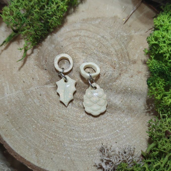 Marqueurs Pomme de pin pailleté