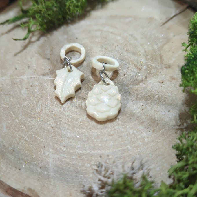 Marqueurs Pomme de pin pailleté