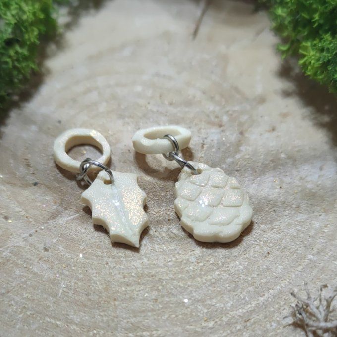 Marqueurs Pomme de pin pailleté