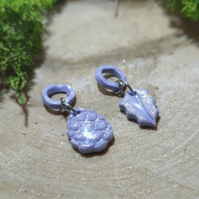 Marqueurs Pomme de pin pailleté