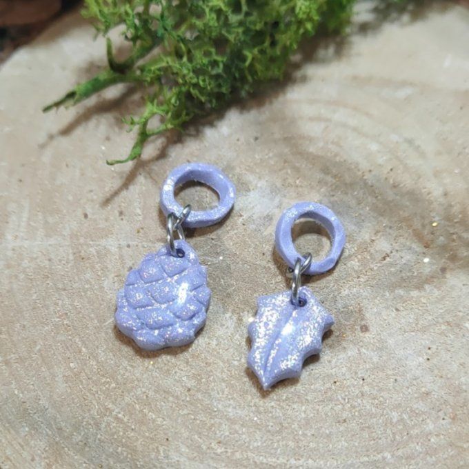 Marqueurs Pomme de pin pailleté